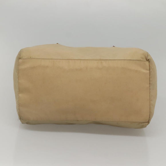 PRADA Shoulder Bag Nylon Beige Auth MX184