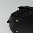 Salvatore Ferragamo Hand Bag Leather 2way Black Gold Auth MX189-8