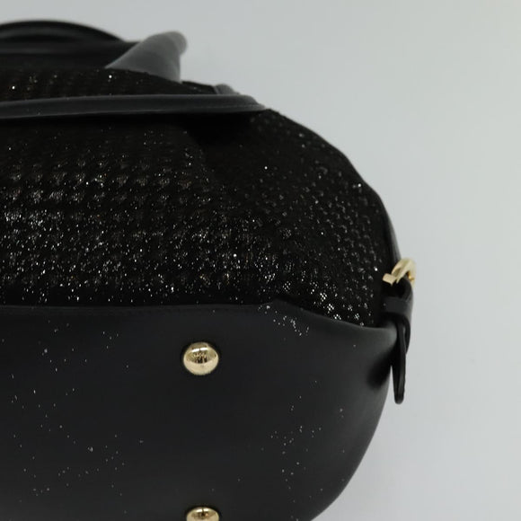 Salvatore Ferragamo Hand Bag Leather 2way Black Gold Auth MX189