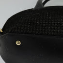 Salvatore Ferragamo Hand Bag Leather 2way Black Gold Auth MX189-16