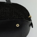 Salvatore Ferragamo Hand Bag Leather 2way Black Gold Auth MX189-17