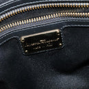 Salvatore Ferragamo Hand Bag Leather 2way Black Gold Auth MX189-18