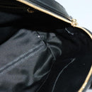 Salvatore Ferragamo Hand Bag Leather 2way Black Gold Auth MX189-19