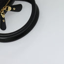 Salvatore Ferragamo Hand Bag Leather 2way Black Gold Auth MX189-7