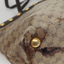 GUCCI GG Crystal Tote Bag Beige 207291 Auth MX192-14