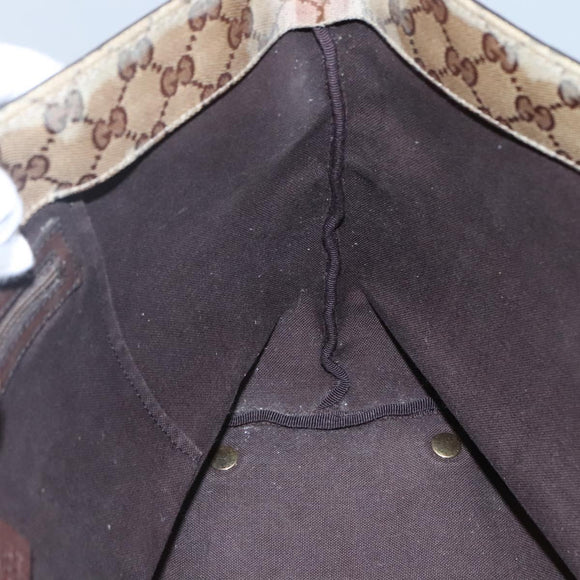 GUCCI GG Crystal Tote Bag Beige 207291 Auth MX192