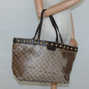 GUCCI GG Crystal Tote Bag Beige 207291 Auth MX192-23