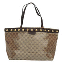 GUCCI GG Crystal Tote Bag Beige 207291 Auth MX192-13