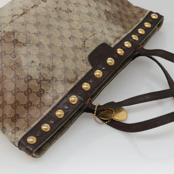GUCCI GG Crystal Tote Bag Beige 207291 Auth MX192