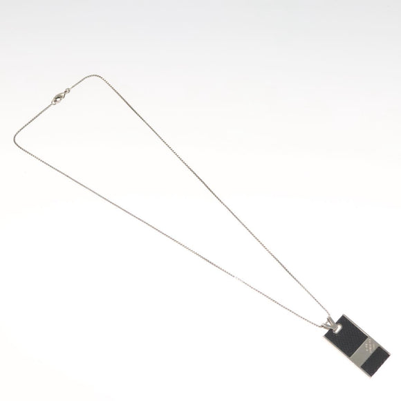 LOUIS VUITTON Damier Graphite Pandantif Soho Necklace M66023 LV Auth MX194