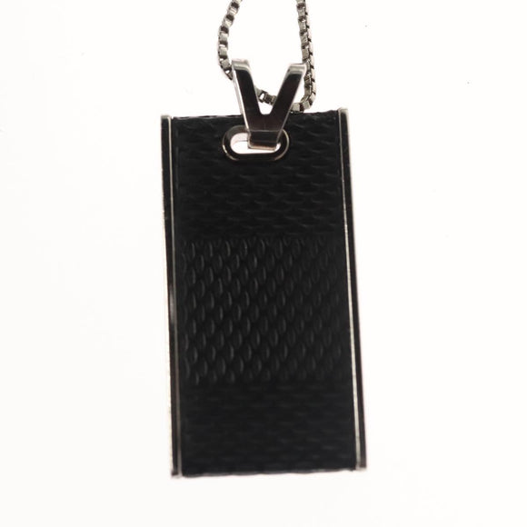 LOUIS VUITTON Damier Graphite Pandantif Soho Necklace M66023 LV Auth MX194