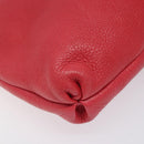 Salvatore Ferragamo Gancini Shoulder Bag Leather Pink Silver Auth MX210-14