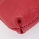 Salvatore Ferragamo Gancini Shoulder Bag Leather Pink Silver Auth MX210-16