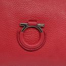 Salvatore Ferragamo Gancini Shoulder Bag Leather Pink Silver Auth MX210-17