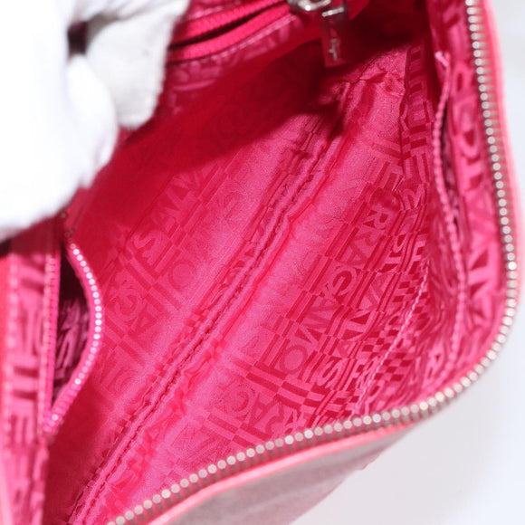 Salvatore Ferragamo Gancini Shoulder Bag Leather Pink Silver Auth MX210