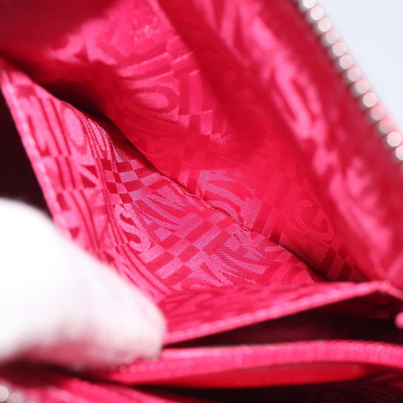 Salvatore Ferragamo Gancini Shoulder Bag Leather Pink Silver Auth MX210