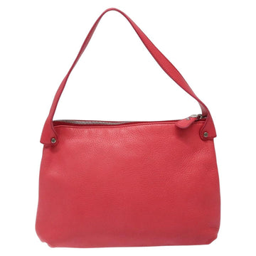 Salvatore Ferragamo Gancini Shoulder Bag Leather Pink Silver Auth MX210 - 0