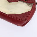 CHANEL Matelasse Chain Shoulder Bag Vinyl Red CC Auth MX212-9