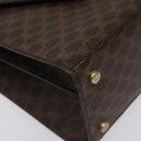 CELINE Macadam Canvas Shoulder Bag PVC Leather Brown Gold Auth MX221-14