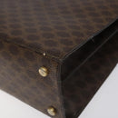 CELINE Macadam Canvas Shoulder Bag PVC Leather Brown Gold Auth MX221-12