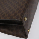 CELINE Macadam Canvas Shoulder Bag PVC Leather Brown Gold Auth MX221-13