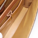 CELINE Macadam Canvas Shoulder Bag PVC Leather Brown Gold Auth MX221-22