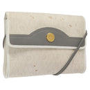 Christian Dior Honeycomb Canvas Shoulder Bag PVC White Auth MX224-1