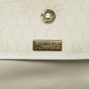 Christian Dior Honeycomb Canvas Shoulder Bag PVC White Auth MX224-11