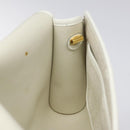 Christian Dior Honeycomb Canvas Shoulder Bag PVC White Auth MX224-18