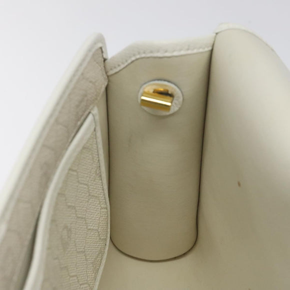 Christian Dior Honeycomb Canvas Shoulder Bag PVC White Auth MX224