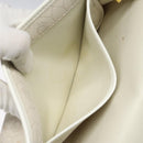 Christian Dior Honeycomb Canvas Shoulder Bag PVC White Auth MX224-20