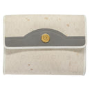 Christian Dior Honeycomb Canvas Shoulder Bag PVC White Auth MX224-13