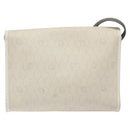 Christian Dior Honeycomb Canvas Shoulder Bag PVC White Auth MX224-2