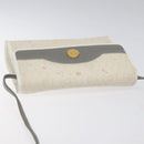 Christian Dior Honeycomb Canvas Shoulder Bag PVC White Auth MX224-6