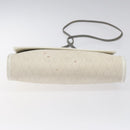 Christian Dior Honeycomb Canvas Shoulder Bag PVC White Auth MX224-5