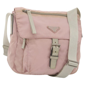 PRADA Shoulder Bag Nylon Pink Auth MX226