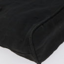 FENDI Zucca Canvas Shoulder Bag Black Auth MX235-16