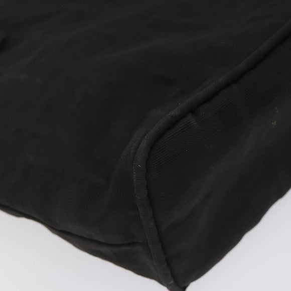 FENDI Zucca Canvas Shoulder Bag Black Auth MX235