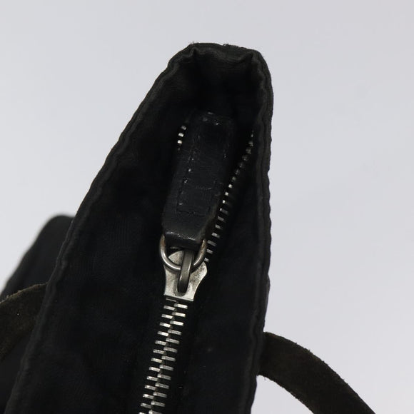 FENDI Zucca Canvas Shoulder Bag Black Auth MX235