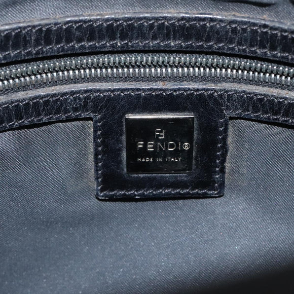 FENDI Zucca Canvas Shoulder Bag Black Auth MX235