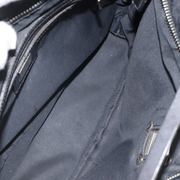 FENDI Zucca Canvas Shoulder Bag Black Auth MX235