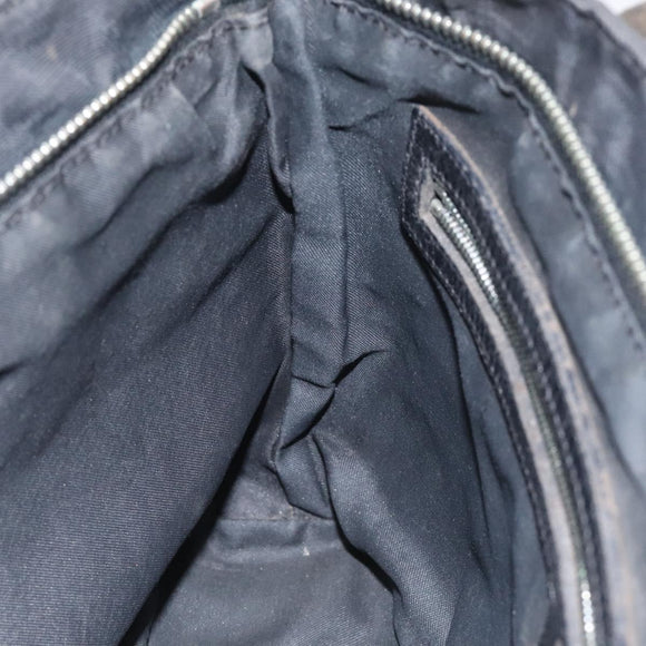 FENDI Zucca Canvas Shoulder Bag Black Auth MX235