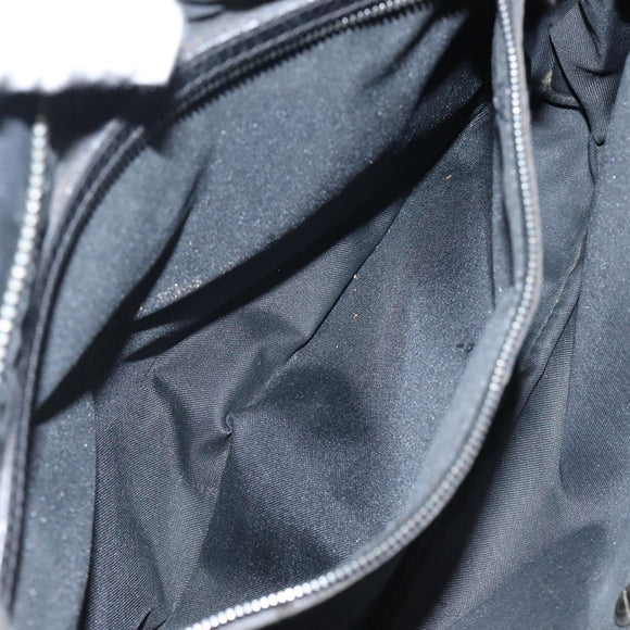 FENDI Zucca Canvas Shoulder Bag Black Auth MX235