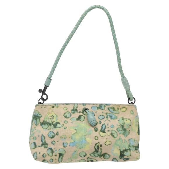 BOTTEGA VENETA Shoulder Bag Canvas Outlet Peppermint Auth MX236