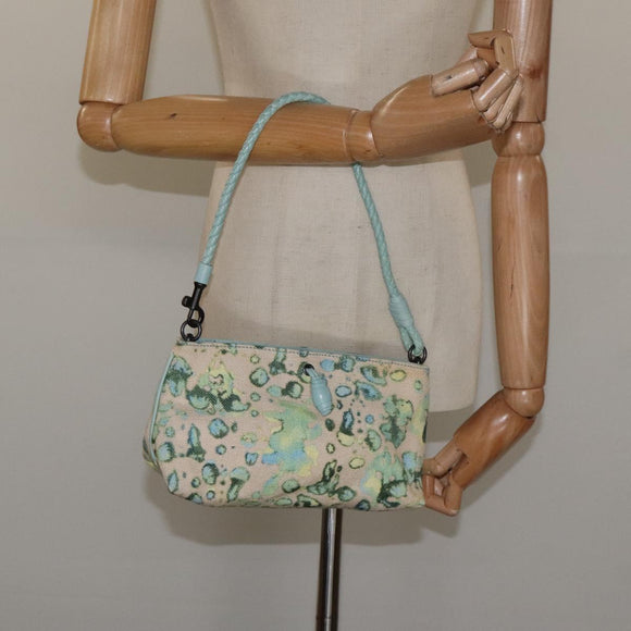 BOTTEGA VENETA Shoulder Bag Canvas Outlet Peppermint Auth MX236