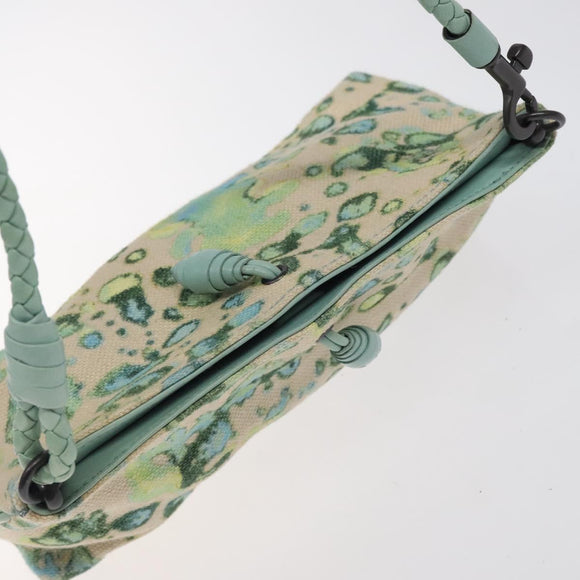 BOTTEGA VENETA Shoulder Bag Canvas Outlet Peppermint Auth MX236