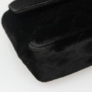 CHANEL Matelasse Hand Bag Velor Black Gold CC Auth MX239-14