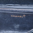 CHANEL Matelasse Hand Bag Velor Black Gold CC Auth MX239-17