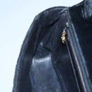 CHANEL Matelasse Hand Bag Velor Black Gold CC Auth MX239-19