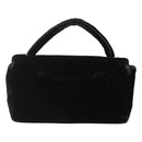 CHANEL Matelasse Hand Bag Velor Black Gold CC Auth MX239-2